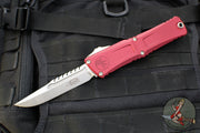 Microtech Combat Troodon Gen III OTF Knife- Interceptor Edge- Merlot Red Handle- Stonewash Blade 1217-10 MRS Gen III