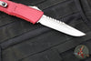 Microtech Combat Troodon Gen III OTF Knife- Interceptor Edge- Merlot Red Handle- Stonewash Blade 1217-10 MRS Gen III