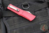 Microtech Combat Troodon Gen III OTF Knife- Interceptor Edge- Merlot Red Handle- Stonewash Blade 1217-10 MRS Gen III