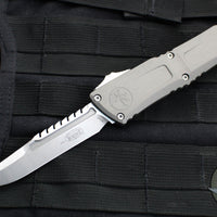 Microtech Combat Troodon Gen III OTF Knife- Interceptor Edge- Natural Clear Handle- Stonewash Blade 1217-10 NCS