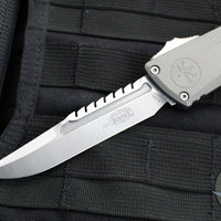 Microtech Combat Troodon Gen III OTF Knife- Interceptor Edge- Natural Clear Handle- Stonewash Blade 1217-10 NCS