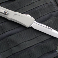 Microtech Combat Troodon Gen III OTF Knife- Interceptor Edge- Natural Clear Handle- Stonewash Blade 1217-10 NCS