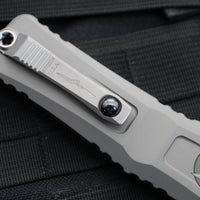 Microtech Combat Troodon Gen III OTF Knife- Interceptor Edge- Natural Clear Handle- Stonewash Blade 1217-10 NCS