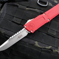 Microtech Combat Troodon Gen III OTF Knife- Interceptor Edge- Red Handle- Stonewash Blade 1217-10 RDS Gen III 2024