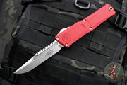 Microtech Combat Troodon Gen III OTF Knife- Interceptor Edge- Red Handle- Stonewash Blade 1217-10 RDS Gen III