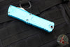 Microtech Combat Troodon Gen III OTF Knife- Interceptor Edge- Turquoise Handle- Stonewash Blade 1217-10 TQS Gen III