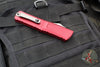 Microtech Combat Troodon Gen III OTF Knife- Interceptor Edge- Merlot Red Handle- Apocalyptic Part Serrated Blade 1217-11 MRS