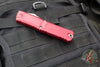 Microtech Combat Troodon Gen III OTF Knife- Interceptor Edge- Merlot Red Handle- Apocalyptic Part Serrated Blade 1217-11 MRS