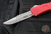 Microtech Combat Troodon Gen III OTF Knife- Interceptor Edge- Red Handle- Apocalyptic Part Serrated Blade 1217-11 APRDS