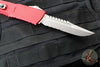 Microtech Combat Troodon Gen III OTF Knife- Interceptor Edge- Red Handle- Apocalyptic Part Serrated Blade 1217-11 APRDS