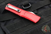 Microtech Combat Troodon Gen III OTF Knife- Interceptor Edge- Red Handle- Stonewash Part Serrated Blade 1217-11 RDS