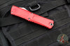 Microtech Combat Troodon Gen III OTF Knife- Interceptor Edge- Red Handle- Stonewash Part Serrated Blade 1217-11 RDS