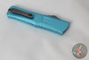 Microtech Combat Troodon Gen III OTF Knife- Interceptor Edge- Turquoise Handle- Apocalyptic Part Serrated Blade 1217-11 APTQS
