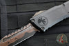 Microtech Combat Troodon Gen III OTF Knife- Interceptor Edge- Black Hefted Handle- Baker Forge Raindrop Coppermai Damascus- DLC HW 1217-16 MS1 v2