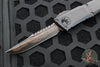 Microtech Combat Troodon Gen III OTF Knife- Interceptor Edge- Black Hefted Handle- Baker Forge Raindrop Coppermai Damascus- DLC HW 1217-16 MS1 v4