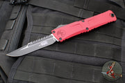 Microtech Combat Troodon Gen III OTF Knife- Interceptor Edge- Merlot Red Handle- Black Blade 1217-1 MRS