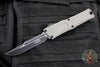 Microtech Combat Troodon Gen III OTF Knife- Interceptor Edge- Natural Clear Handle- Black Blade 1217-1 NCS