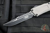 Microtech Combat Troodon Gen III OTF Knife- Interceptor Edge- Natural Clear Handle- Black Blade 1217-1 NCS