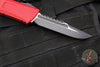 Microtech Combat Troodon Gen III OTF Knife- Interceptor Edge- Red Handle- Black Blade 1217-1 RDS