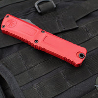 Microtech Combat Troodon Gen III OTF Knife- Interceptor Edge- Red Handle- Black Blade 1217-1 RDS