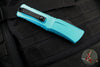 Microtech Combat Troodon Gen III OTF Knife- Interceptor Edge- Turquoise Handle- Black Blade 1217-1 TQS