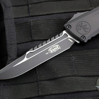 Microtech Combat Troodon Gen III OTF Knife- Interceptor Edge- Tactical- Black Handle- Black Blade 1217-1 TS