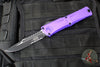 Microtech Combat Troodon Gen III OTF Knife- Interceptor Edge- Purple Handle- Black Part Serrated Blade 1217-2 PUS