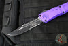 Microtech Combat Troodon Gen III OTF Knife- Interceptor Edge- Purple Handle- Black Part Serrated Blade 1217-2 PUS