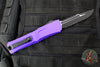 Microtech Combat Troodon Gen III OTF Knife- Interceptor Edge- Purple Handle- Black Part Serrated Blade 1217-2 PUS