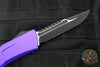 Microtech Combat Troodon Gen III OTF Knife- Interceptor Edge- Purple Handle- Black Part Serrated Blade 1217-2 PUS