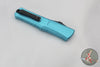 Microtech Combat Troodon Gen III OTF Knife- Interceptor Edge- Turquoise Handle- Black Part Serrated Blade 1217-2 TQS