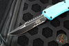 Microtech Combat Troodon Gen III OTF Knife- Interceptor Edge- Turquoise Handle- Black Part Serrated Blade 1217-2 TQS