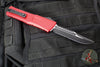 Microtech Combat Troodon Gen III OTF Knife- Interceptor Edge- Red Handle- Black Part Serrated Blade 1217-2 RDS