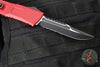 Microtech Combat Troodon Gen III OTF Knife- Interceptor Edge- Red Handle- Black Part Serrated Blade 1217-2 RDS
