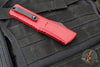 Microtech Combat Troodon Gen III OTF Knife- Interceptor Edge- Red Handle- Black Part Serrated Blade 1217-2 RDS