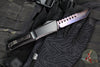 Microtech Combat Troodon Gen III OTF Knife- Hellhound Edge- Black Handle- Baker Forge Blued Damascus- 1219-16 MS3