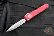 Microtech Ultratech OTF Knife- Double Edge- Merlot Red Handle- Apocalyptic Blade 122-10 APMR