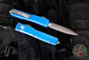 Microtech Ultratech OTF Knife- Double Edge- Distressed Blue- Apocalyptic Blade 122-10 DBL