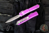 Microtech Ultratech OTF Knife- Double Edge- Distressed Violet Handle- Apocalyptic Blade 122-10 DVI