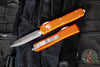Microtech Ultratech OTF Knife- Double Edge- Orange with Stonewash Blade 122-10 OR