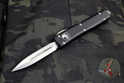 Microtech Ultratech OTF Knife- Double Edge- Black Handle- Stonewash Blade 122-10 SLIGHTLY USED