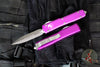 Microtech Ultratech OTF Knife- Double Edge- Violet Handle with Stonewash Blade 122-10 VI