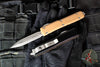 Microtech Ultratech OTF Knife- Double Edge- Tan G-10 Handle Top- Black Aluminum Bottom- Apocalyptic Blade 122-10 APGTTAS