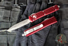 Microtech Ultratech OTF Knife- Double Edge- Merlot Red Handle- Apocalyptic Blade 122-10 APMR