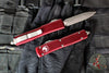 Microtech Ultratech OTF Knife- Double Edge- Merlot Red Handle- Apocalyptic Blade 122-10 APMR