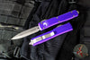 Microtech Ultratech OTF Knife- Double Edge- Purple Handle- Apocalyptic Finished Blade 122-10 APPU