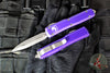 Microtech Ultratech OTF Knife- Double Edge- Purple Handle- Apocalyptic Blade 122-10 DPU