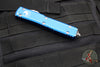 Microtech Ultratech OTF Knife- Double Edge- Distressed Blue- Apocalyptic Full Serrated Blade 122-12 DBL
