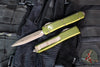 Microtech Ultratech OTF Knife- Double Edge- OD Green Handle- Bronzed Apocalyptic Blade and Hardware 122-13 APOD