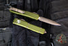 Microtech Ultratech OTF Knife- Double Edge- OD Green Handle- Bronzed Apocalyptic Blade and Hardware 122-13 APOD